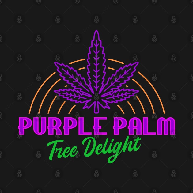 Purple Palm Tree Delight by SunsetSurf