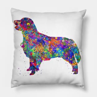 Golden Retriever dog watercolor Pillow