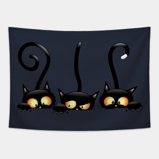 Black cat Halloween Tapestry