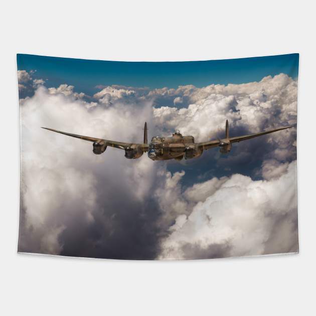 Lancaster LM227 Above the Clouds Tapestry by Gary Eason's Flight Artworks