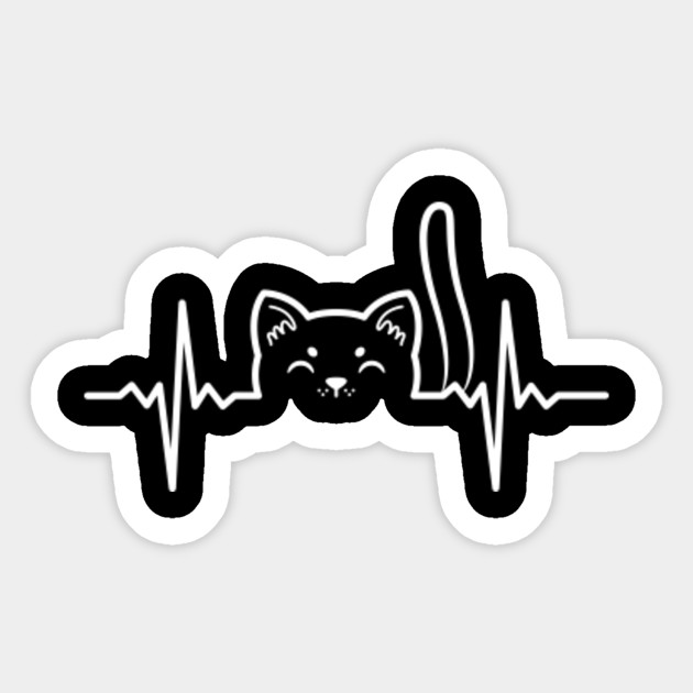 Cat Heartbeat Cats Kitten Cute Illustration Heartbeat Cat