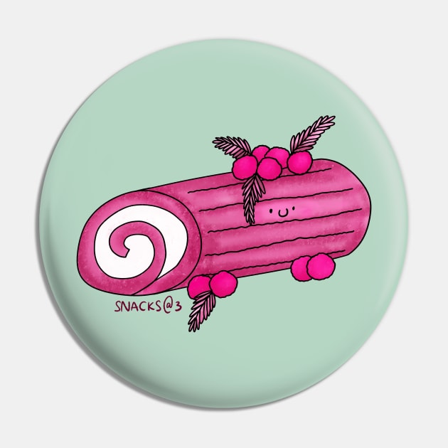 Yule log in PINK Pin by Snacks At 3