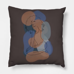 Woman Line Art Pillow