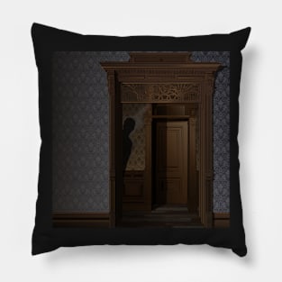 The Shadow In The Woodwork Pillow