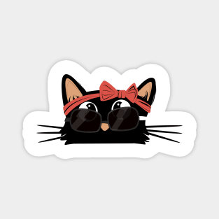 Cute and funny cat mom Magnet