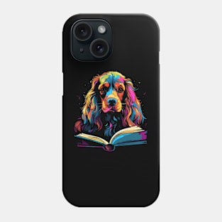 Cocker Spaniel Reads Book Phone Case