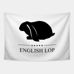 English Lop Rabbit Black Silhouette Tapestry