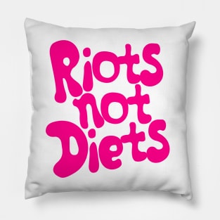 Riots Not Diets - Feminist Typographic Design Pillow