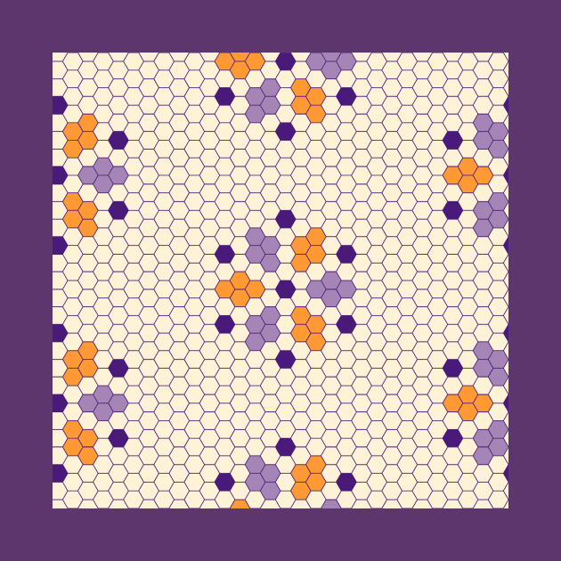 Purple Hexy Tiles by Carolina Díaz