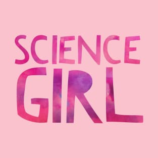 Science Girl Design | Female Science Fans Funky Pink Nebula T-Shirt