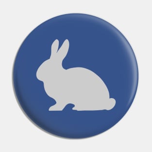 Bunny Rabbit Pattern in Grey Pin