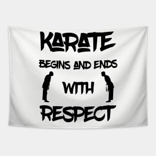 Karate Begins And Ends With Respect Tapestry