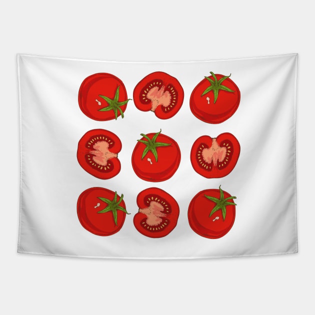 Ripe Red Tomatoes Tapestry by deepfuze