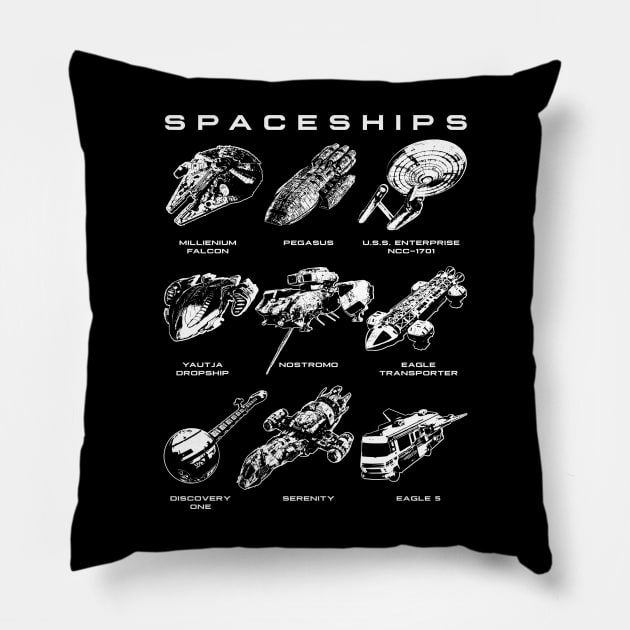 STAR TREK SCIENCE FICTION SPACESHIPS Pillow by ROBZILLA