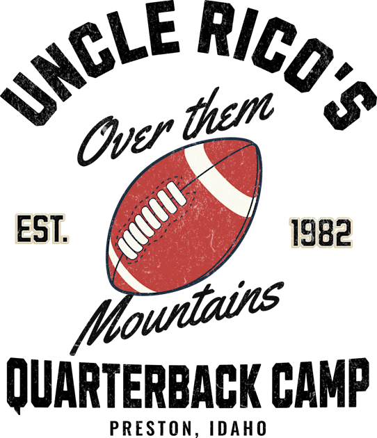 Uncle Rico's Quarterback Camp - Est. 1982 Kids T-Shirt by BodinStreet