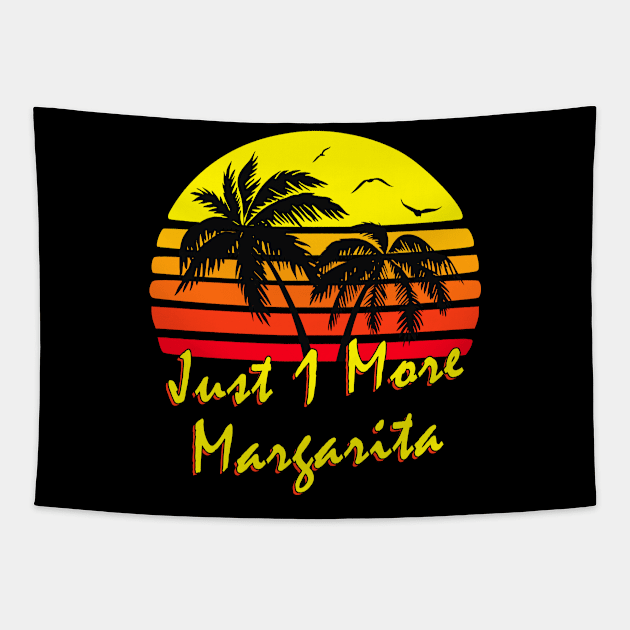 Just 1 More Margarita Retro Sunset Tapestry by Nerd_art