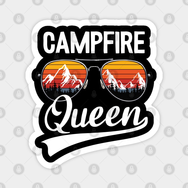 Campfire Queen Funny Camping Magnet by Kuehni