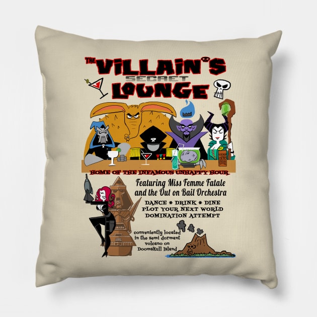 Villain's Secret Lounge Pillow by Tom Krohne