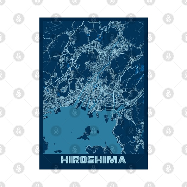 Hiroshima - Japan Peace City Map by tienstencil