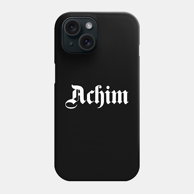 Achim written with gothic font Phone Case by Happy Citizen