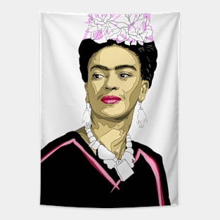 Frida Kahlo Pop Art Portrait Tapestry