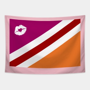 A Lipstick Lesbian Flag Tapestry