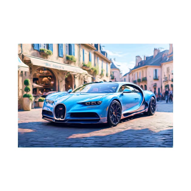 Bugatti in a French village by DeVerviers