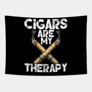 Cool Funny Cigar  Cigars Are My Therapy Tapestry