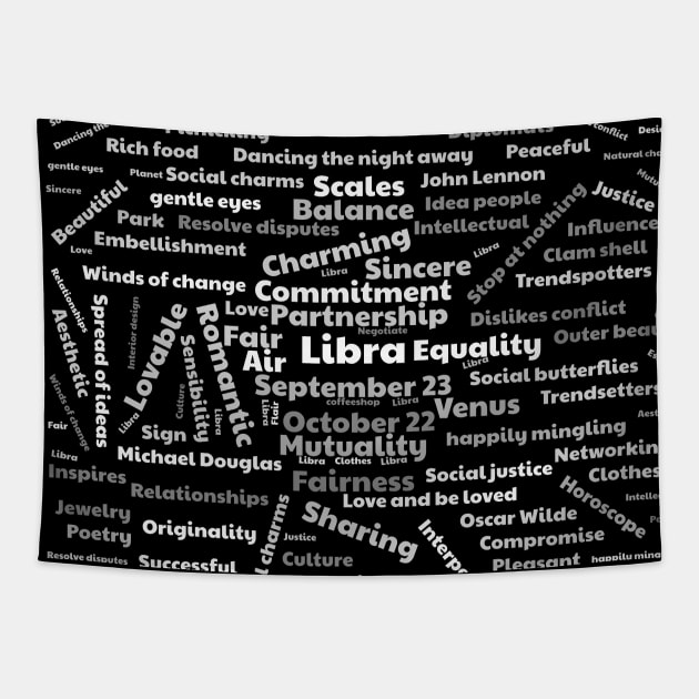 Libra - Balance zodiac sign Tapestry by All About Nerds