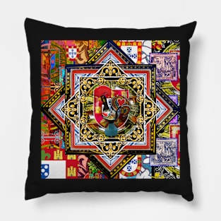 Portuguese folk art Pillow