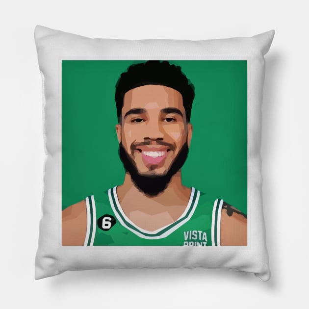 Jason Tatum Pillow by Playful Creatives