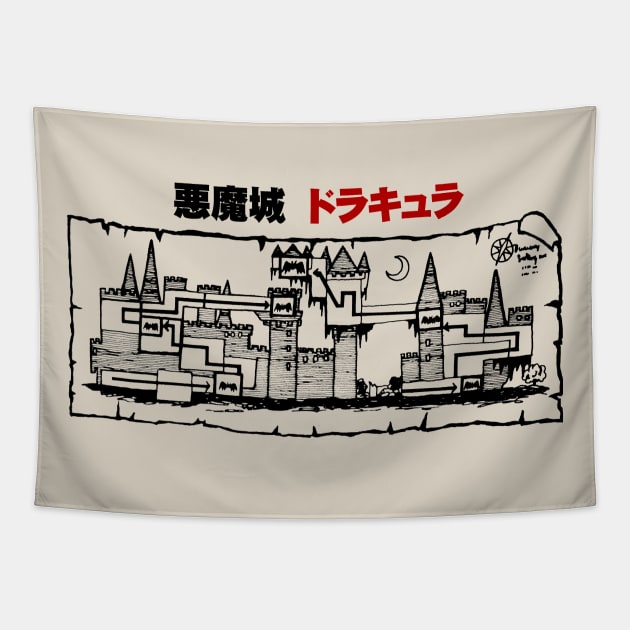 Welcome to Castlevania  Devil's Castle Dracula Tapestry by SALENTOmadness