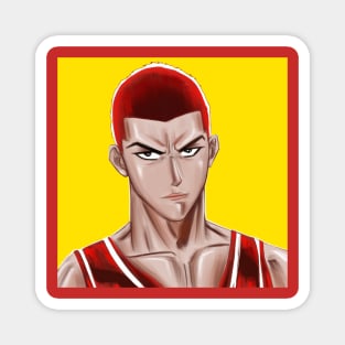 the talented sakuragi ecopop basketball player art portrait Magnet