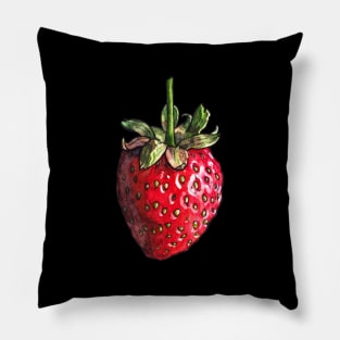 Watercolor Strawberry Pillow