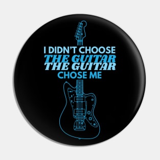 I Didn't Choose The Guitar Offset Style Electric Guitar Outline Pin