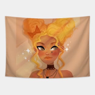 Cool girl protrait Tapestry