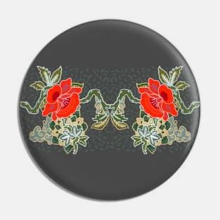 Flowers on the wall Pin