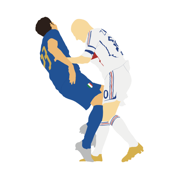 The final headbutt zidane iconic materazzi 2006 minimalist illustration by maoudraw