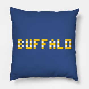 Pixel Hockey City Buffalo 1996 Retro Pillow