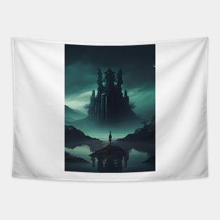 Dark Fantasy Landscape Tapestry