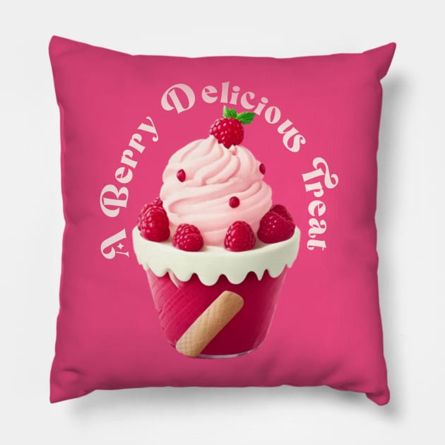 raspberry ice-cream Pillow by AOAOCreation