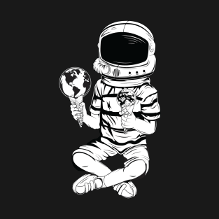 Astronaut With Two Ice Creams T-Shirt