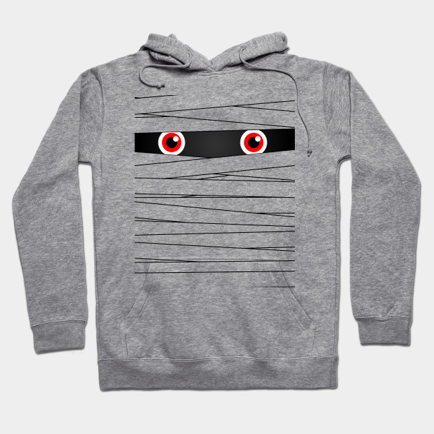 Mummy Wrap Halloween Costume Black Lines Red Eyes Halloween Mummy Costume Hoodie Teepublic