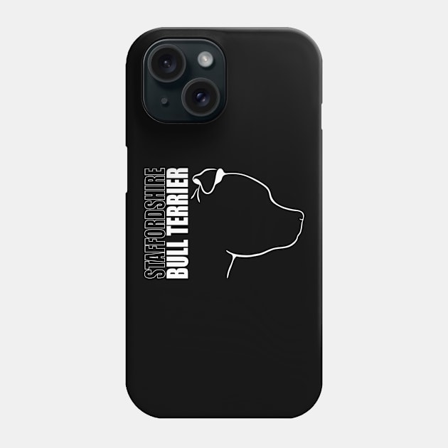 Staffordshire Bull Terrier profile dog lover Phone Case by wilsigns