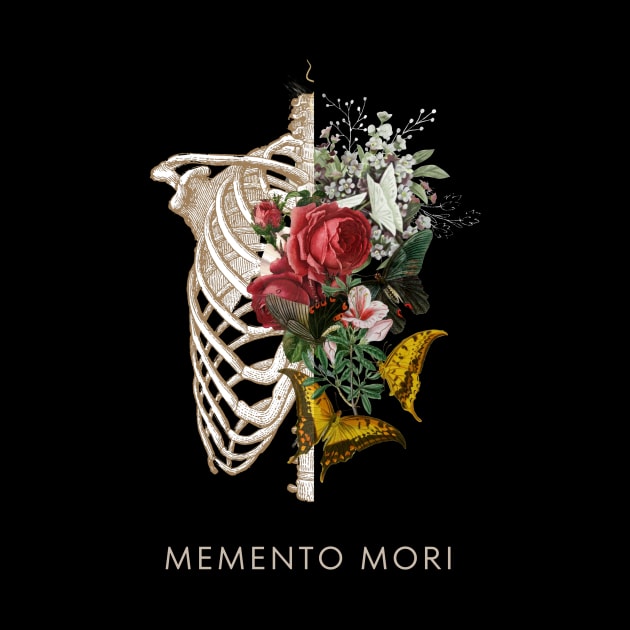 Memento mori flower skelleton by Epictetus