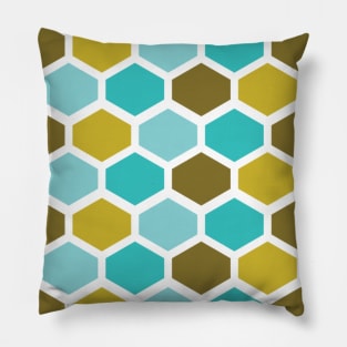 Bestagons Hexagon Mod Print Mid Century Pattern Pillow