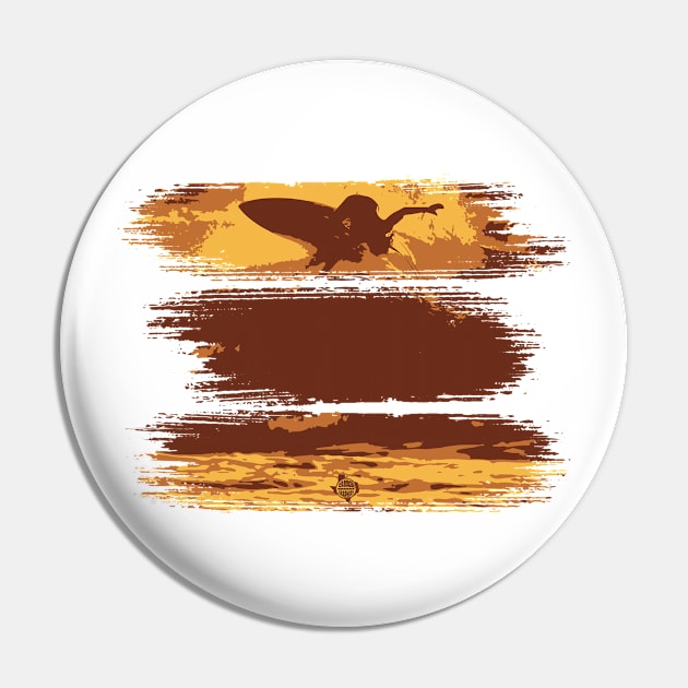 Texas Style Lone Surfer Pin by CamcoGraphics