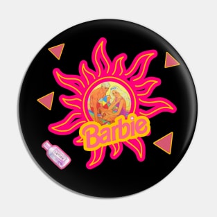 Vintage aesthetics Malibu and ken pink sun Pin