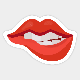 woman face. Sticker for Sale by saya :lip biting emoji