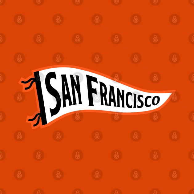 San Francisco Pennant - Orange by KFig21